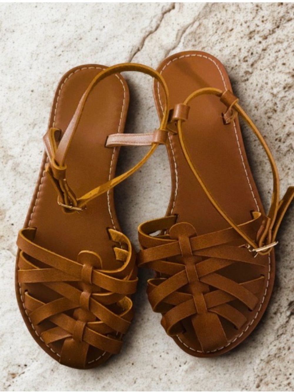 Classic Women's Strappy Sandals in Brown
